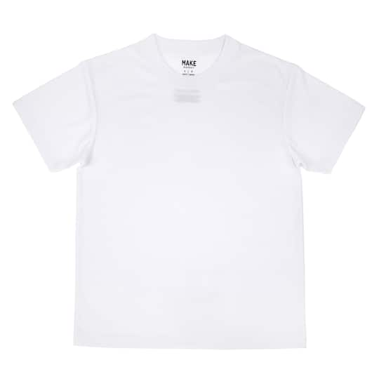 12 Pack: White Youth Polyester Crew Neck T-Shirt by Make Market&#xAE;